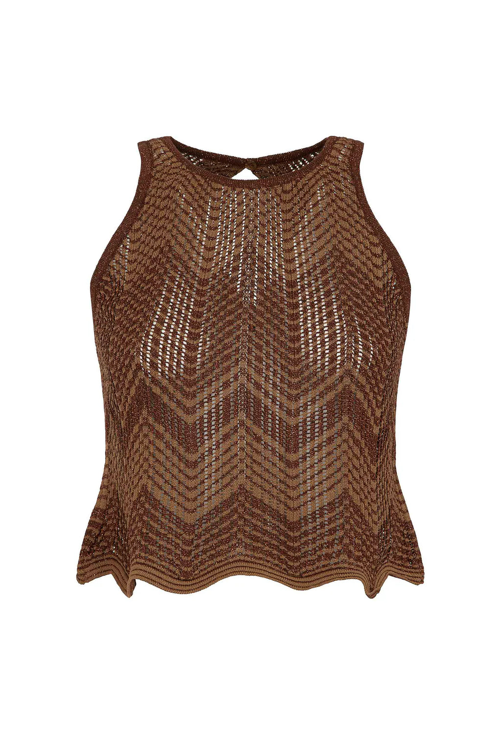 Crop top AKEP in maglia punto zig-zag